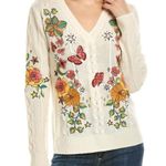 Johnny Was “The Wonder Years” embroidered cashmere blend sweater NWT RARE Photo 3