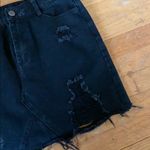 VICI IVIVI black distressed denim skirt size M Photo 2