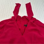 Maggy London Women's Tie Neck Bubble Crepe Fit and Flare Long Sleeves Dress Photo 10