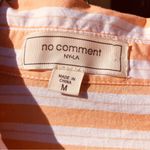 No Comment Orange/White Strip Crop Shirt M Photo 2