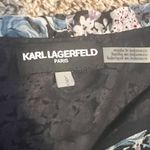 Karl Lagerfeld  Paris Floral Print Long Sleeve Blouse Blue Pink Romantic Top‎ L Photo 2