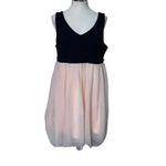 Torrid Tule Skirt Skater Dress Colorblock Sleeveless Pink and Black size 14 Photo 2