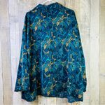 SheIn  Curve 4XL Button Front Paisley Print Long Sleeve Top w/1 Pocket Photo 1