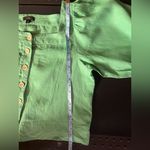 J.Crew 100% Linen Blouse Square Neck Balloon Sleeve Button Front Green Size XL Photo 6