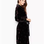 Victoria's Secret VICTORIA’S SECRET NWOT Velvet Floral Robe with Satin Trim Black Small Photo 2