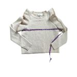 Berenice Paris Knit Sweater Ruffle Shoulders Tan Neutral Women's XS Photo 3