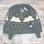 Aritzia TNA Grey Ivory Sea To Sky Zip Up Wool Cardigan Sweater NWT Fitted Medium Gray Photo 9