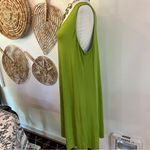 Ava & Viv Green Sleeveless Midi Dress Rayon Spandex Minimalist Resort Wear Sz XL Photo 5
