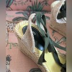 Gap NEW Vintage Women’s Striped Floral Espadrille High Heel Wedges Size 9M Photo 3