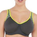 NWT Freya Lime Green & Grey Sonic UW Molded Activewear Sports Bra Sz 30 Photo 1