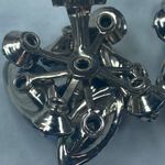 Shades of Blue Vintage Earrings Clipon Aurora Borealis Marquise Round Rhinestone Photo 12