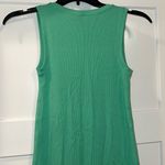 Loft  Perfect Ribbed Midi Tank Dress in Tropical Mint Small NWT Photo 4
