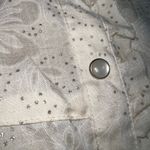 Y2K Roper Womens Button Down Blouse Top Floral Pearl Snap Button Cream Medium Silver Photo 6