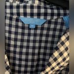 Draper James Womens  navy white gingham body suit blouse Photo 2