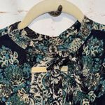 Free People  Lady luck printed tunic mini dress mock neck open back paisley Small Photo 6