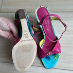 Antonio Melani Pink Leather Tropical Wedge Buckle “Cougar” Style Photo 4