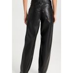 Levi's NWT Women's Faux Leather Baggy Dad Pants, Slippery Slope, Black 27 * 30 Photo 2