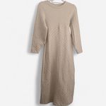 Free People  Gabby Seamless Quilt Midi Boho Preppy Soft-Girl Sweater Dress XS/S Photo 3