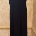 River Island  black cropped pants wide leg jumpsuit romper Sz 10 Medium Photo 3