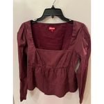STAUD Peggy Top Longsleeve Plum Size Medium - New No Tags Photo 3
