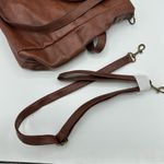 Vegan Leather Hobo Tote Bag In Brown Faux Leather Boho Medium Photo 5