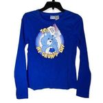 Vintage New Y2K 2000s Care Bear Today’s My Grumpy Day Long Sleeve Shirt Medium Blue Photo 0