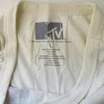 MTV Brand MTV Ivory White Floral Print Short Sleeve Crop Graphic Tee Photo 6
