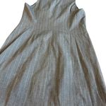 A New Day  Sleeveless Mini Dress Vest Grey White Pinstripe Size Medium Women's Photo 5
