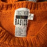 Vintage Fall Floral Print Sweater Size M Orange Size M Photo 3