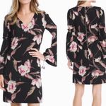 White House | Black Market Womens Dress Floral Bell Sleeve V Neck Shift Size 4 Photo 1