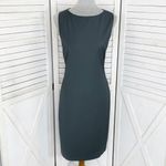 Theory Betty 2B Wool Blend Sheath Dress Grey Size 10 Sleeveless Stretch Photo 1