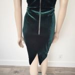Bardot [] Emerald Green Velvet Off The Shoulder Bella Sheath Midi Dress Small 6 Photo 6