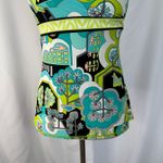 Trina Turk Trina‎ Turk Recreation Tank Top Swimsuit Abstract Print Criss Cross Back Medium Photo 4