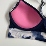PINK - Victoria's Secret Victorias Secret PINK Bra Wireless Lightly Lined Padded Tie Dye Spell Out Blue Photo 5