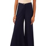 Vince Camuto NWT Women’s L Elastic-Back Wide Leg Twill Pants Trousers Navy Photo 8