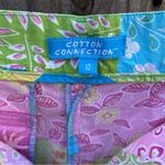 Vintage 90’s Cotton Connection High Waisted Tropical Summer Patchwork Shorts Pink Size 10 Photo 3