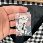Madewell  Black White Gingham V-Neck Mini Vest Dress Button Front Size 6 NWT Chic Photo 5