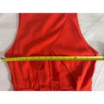 AQUA  Women's Orange Button-Front Jumpsuit Wide Leg Sleeveless‎ Back Cut Out Photo 9
