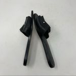 1. State Fann Sandal Black Leather Ruched Ruffled Open Toe Slide Sandal Size 9 Photo 3