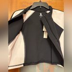 Good American  Black & White Athletic Zippered Crop Top NWT Size 5 (GA) Photo 5