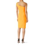 Likely Sherbet Orange Cap Sleeves One-Shoulder Packard Sheath Dress Size 4 Photo 1
