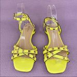 Bamboo  Kick 62 Pyramid Stud Gladiator Sandals 6.5 Yellow Square Toe Photo 6