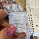 Pink Rose Large Blue Pink White Geometric Top Photo 5