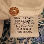 Johnny Was 💕💕 Aster Tiered Midi Dress 100% Linen ~ Blue Floral Print Small Photo 15