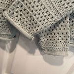 Nicole Miller Artelier  Size S Light Blue Open Front Mesh Knit Pocket Cardigan Photo 3