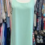 Everly  Chiffon Seafoam Green Waterfall Bow Back Dress Photo 4