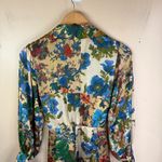 ZARA  Floral Print Satin Effect Wrap Dress Worn on TV Size Small Boho Cottagecore Photo 8