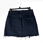 AGOLDE  Skirt Women 26‎ Black Denim Quinn High Rise A Line Mini Jean Frayed Hem Photo 3