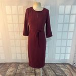 Boden Addie burgundy 3/4 sleeve business professional dress size 4 Photo 1