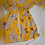 Blue Island  Yellow Floral Swim Coverup Size Medium Photo 7